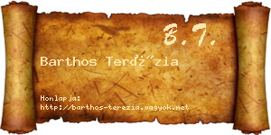 Barthos Terézia névjegykártya